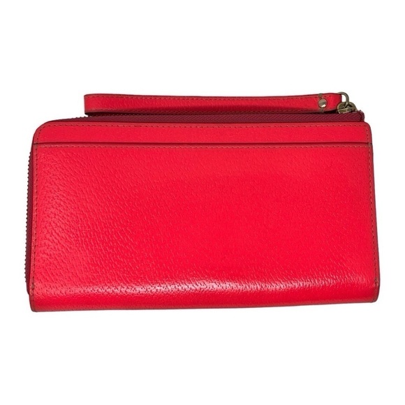 Kate Spade Leather Wristlet Wallet Layton Wellesley WLRU1779 Bright Hot Pink - Picture 12 of 13